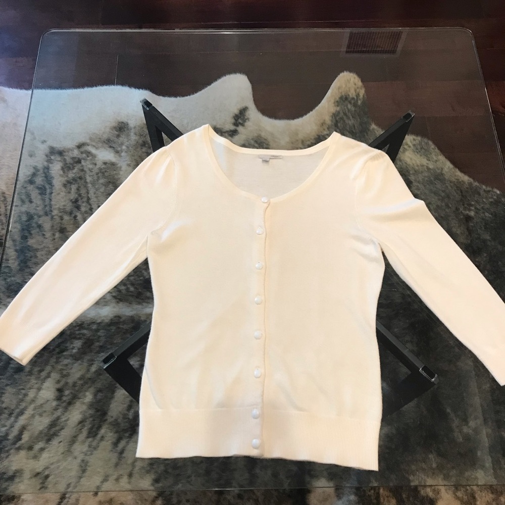 Halogen cream cardigan 3/4 sleeve style HA226074